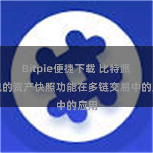 Bitpie便捷下载 比特派钱包的资产快照功能在多链交易中的应用